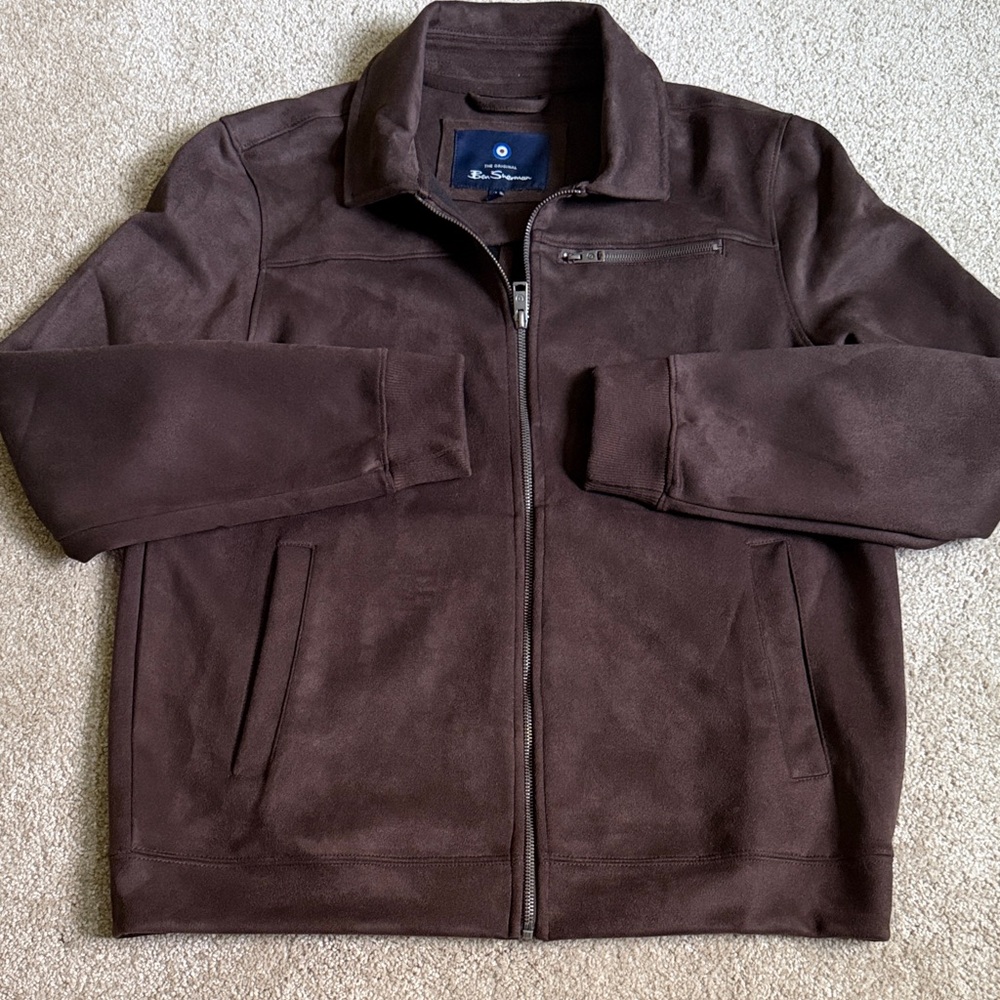 Ben Sherman Dark Brown Faux Suede Jacket